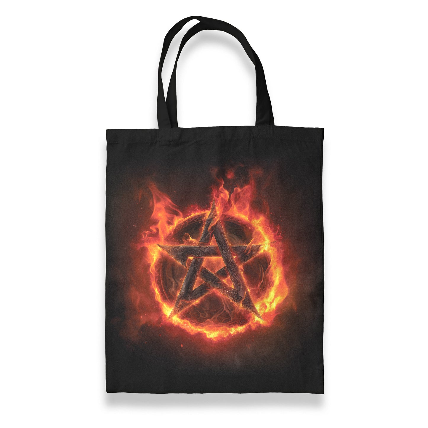 Canvas Tote Fiery Pentagram