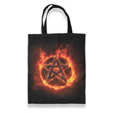 Canvas Tote Fiery Pentagram