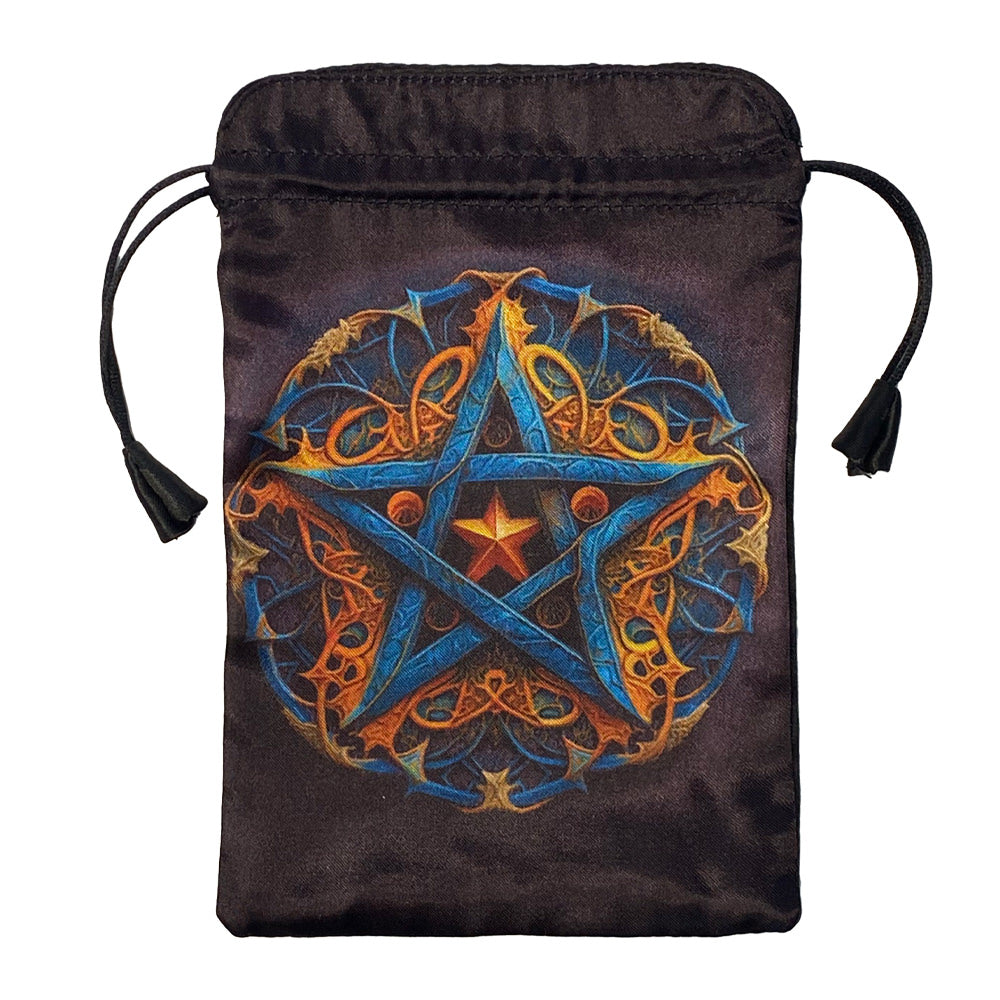 Pouch for Tarot Blue&Orange Pentagram