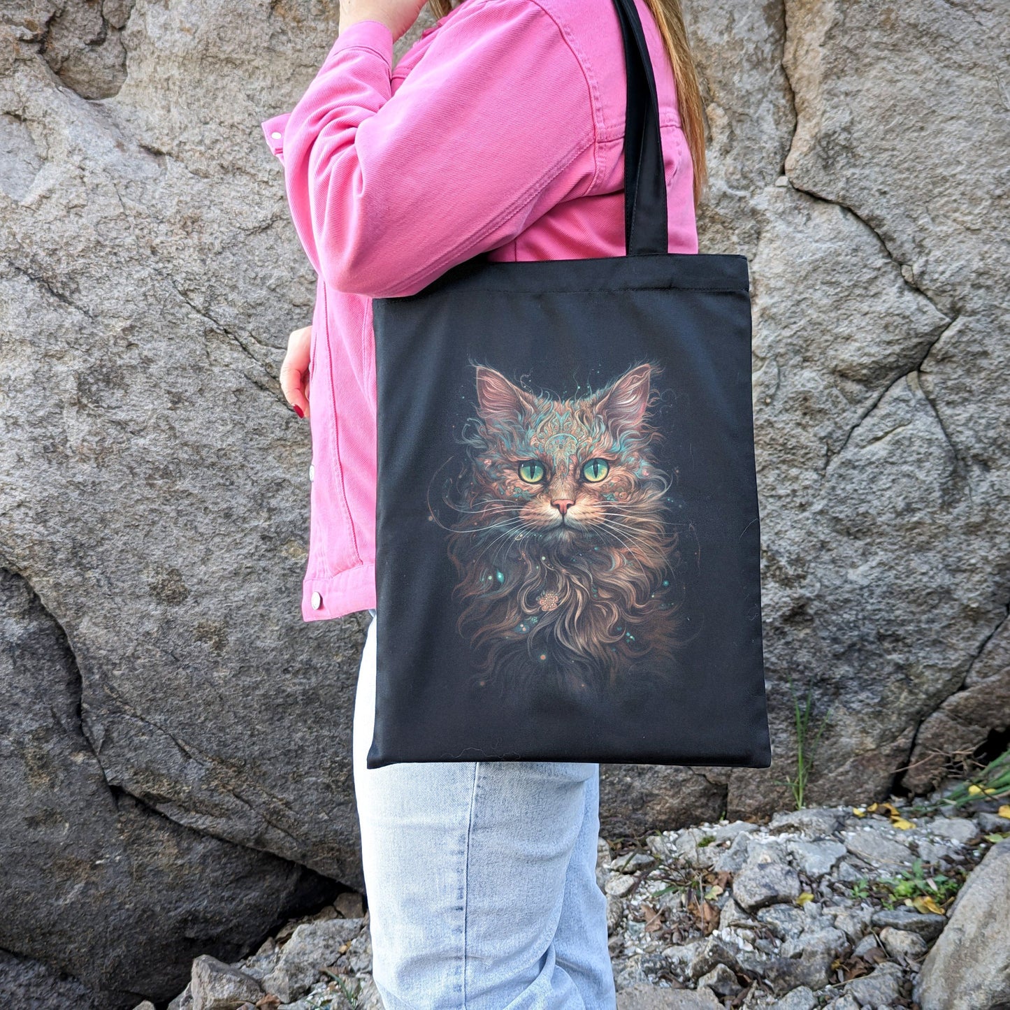 Canvas Tote Red Cat