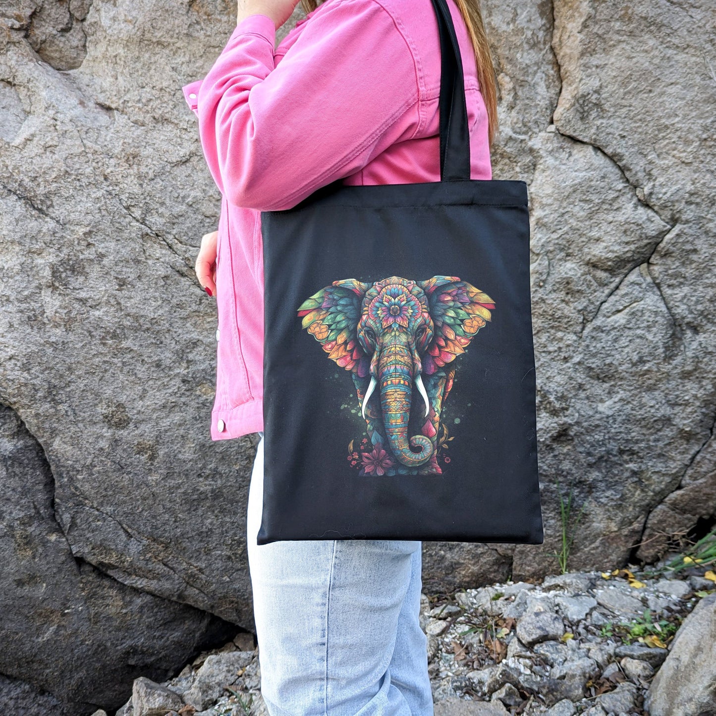 Canvas Tote Elephant