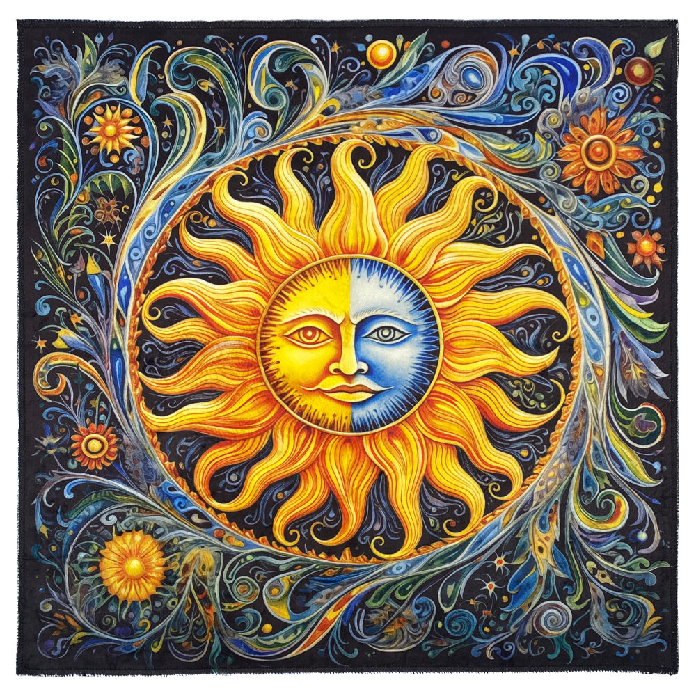 Altar Cloth Blue & Yellow Sun