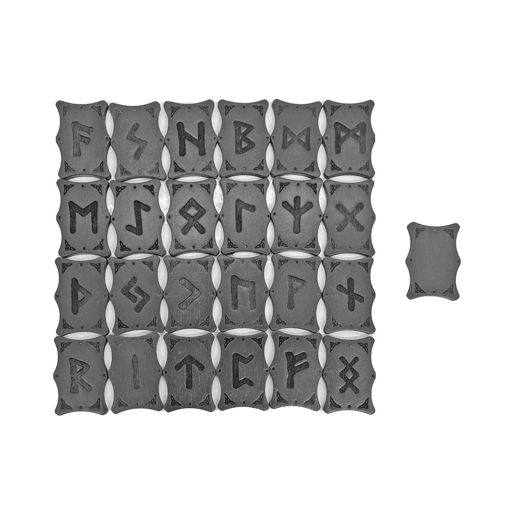 Black Wooden Runes