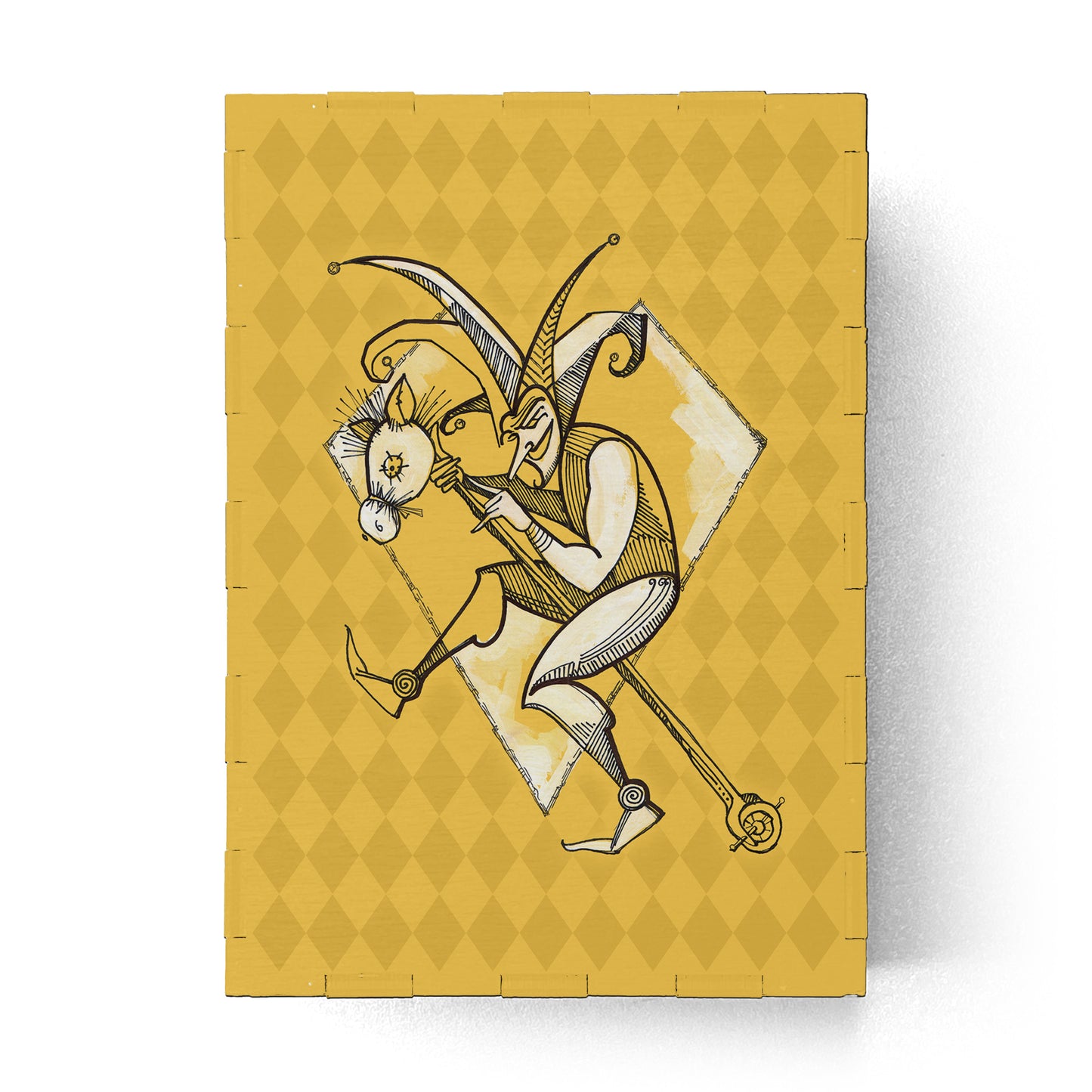 Wooden Box with Print Jester Lenormand