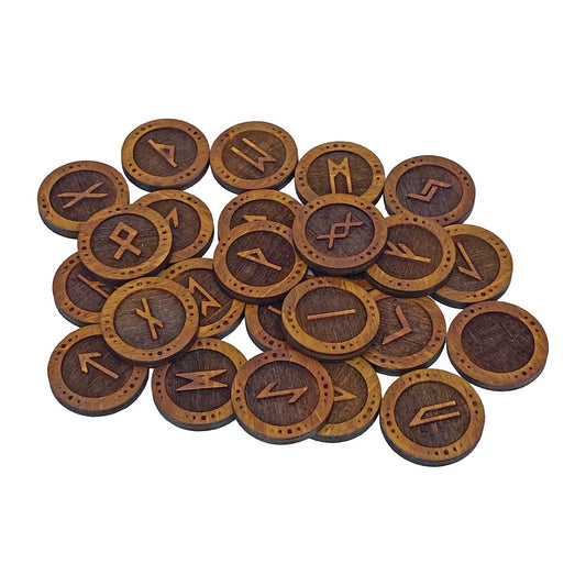 Circle Wooden Runes (dark background)