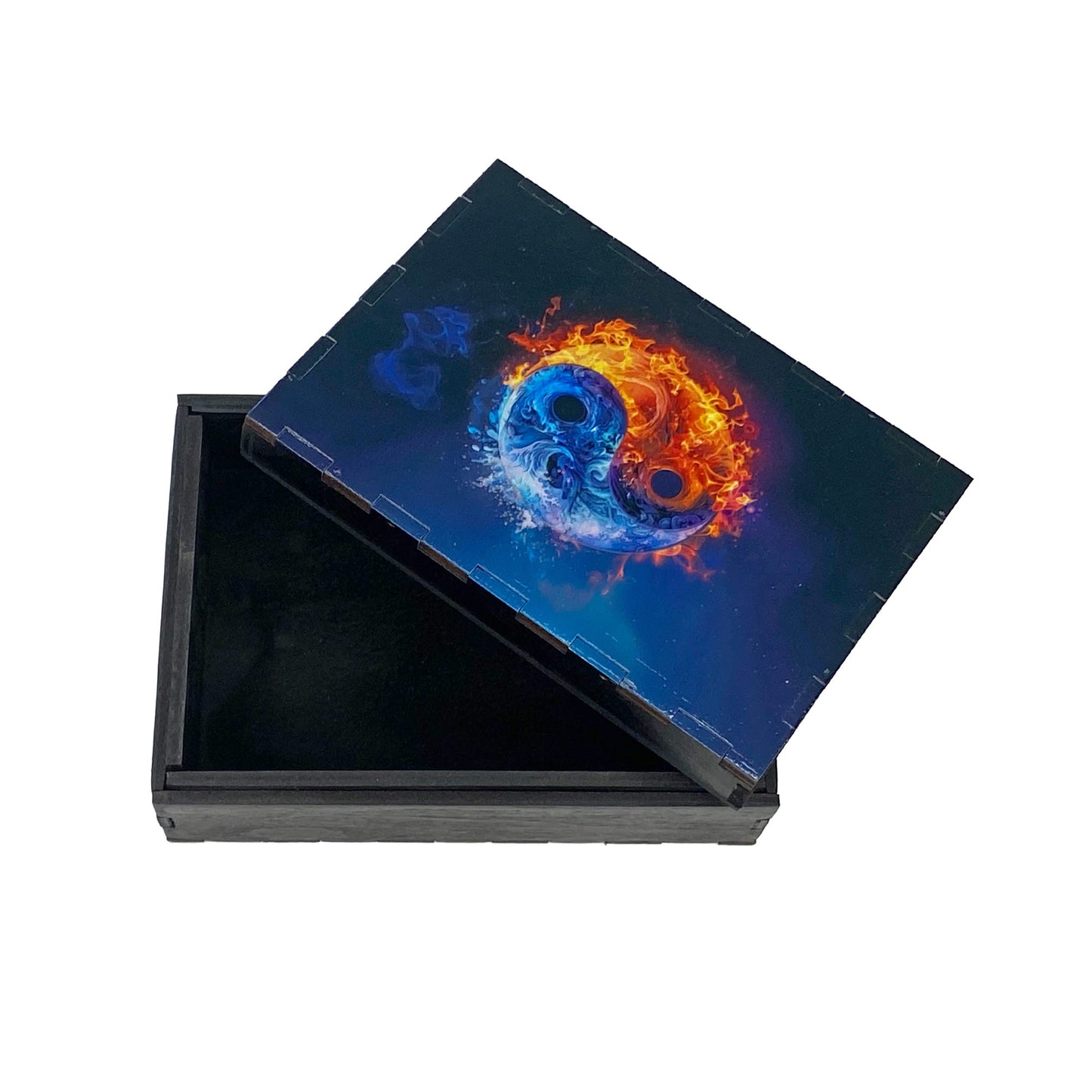 Wooden Box with Print Fire & Water Tao