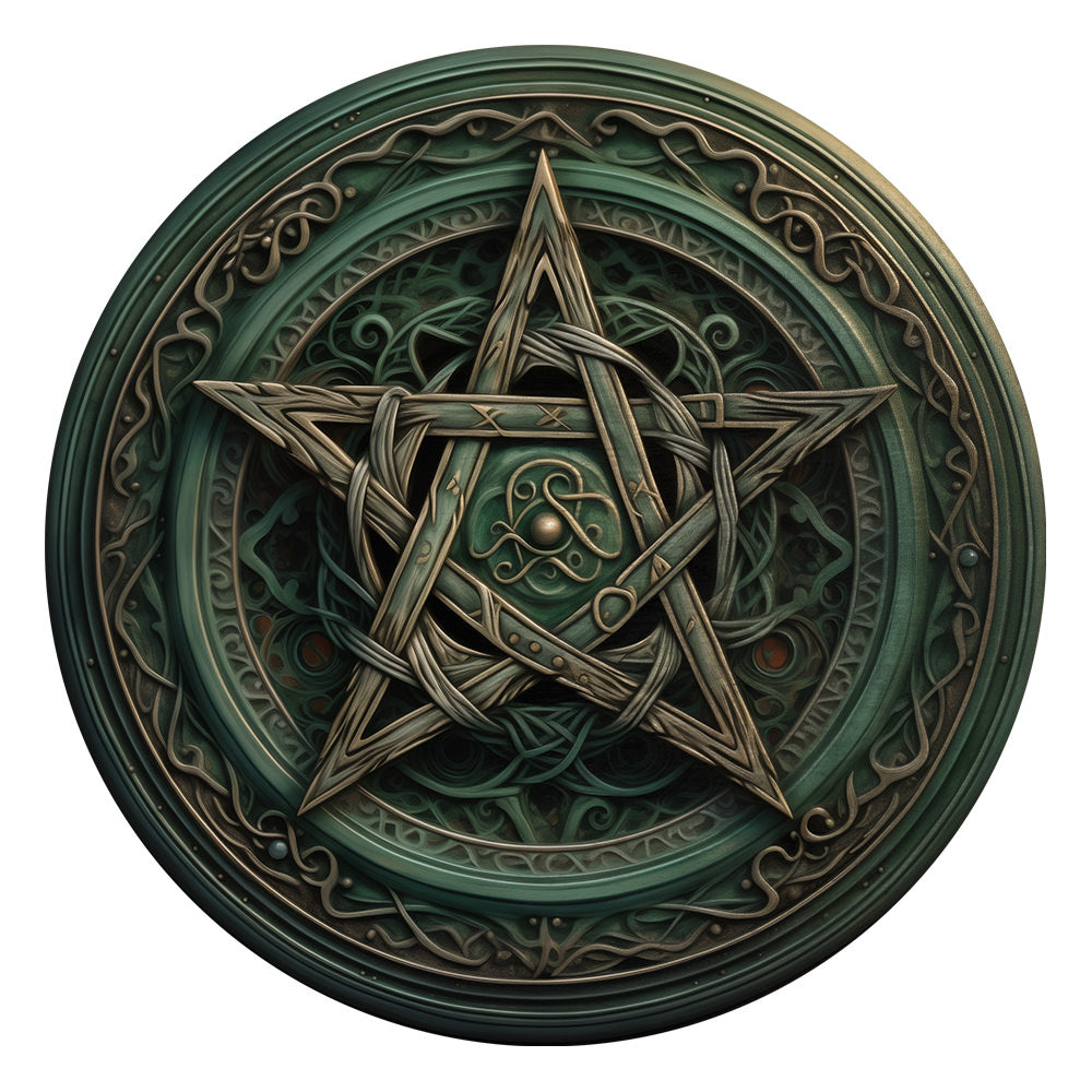 Altar Board Green Pentacle