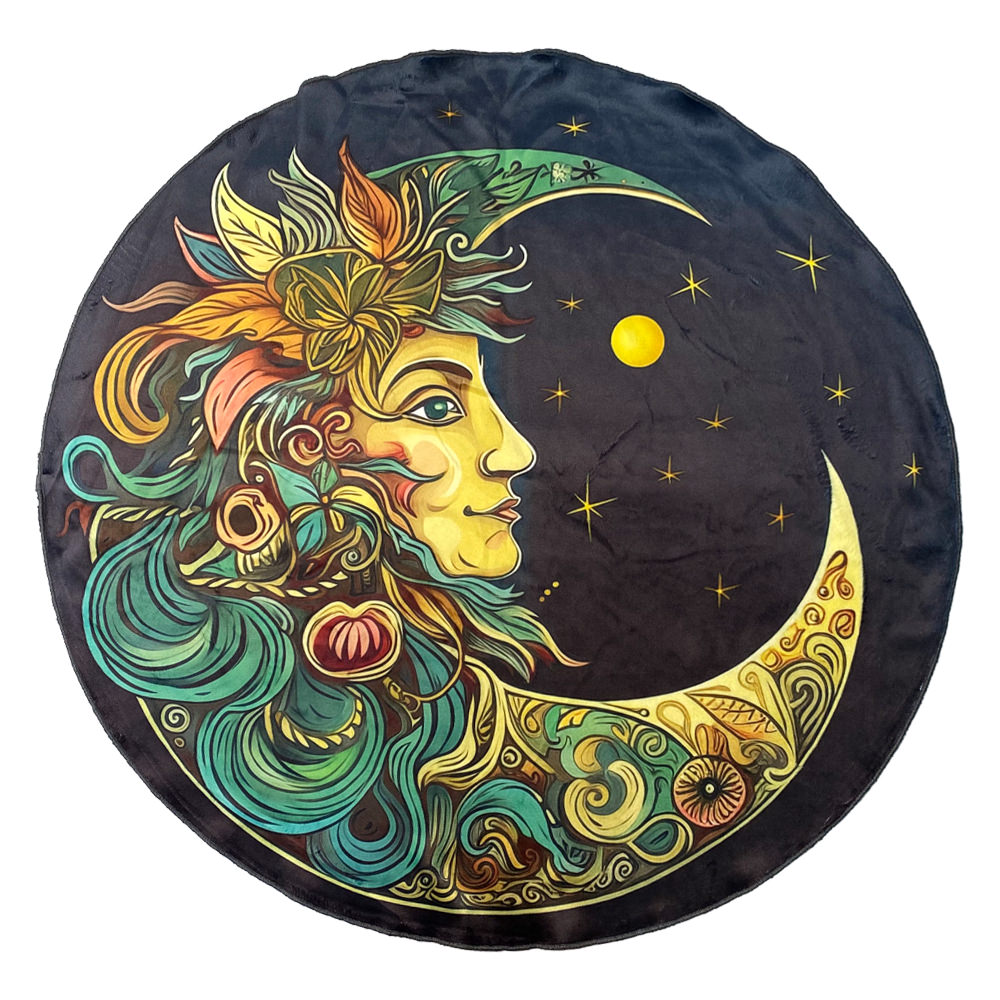 Round Altar Cloth Green Moon