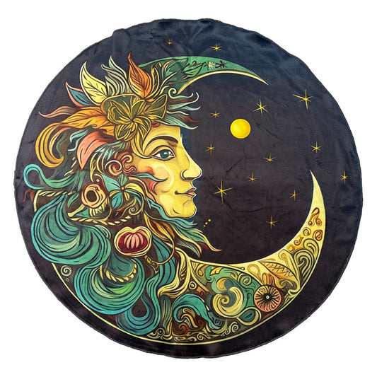 Round Altar Cloth Green Moon