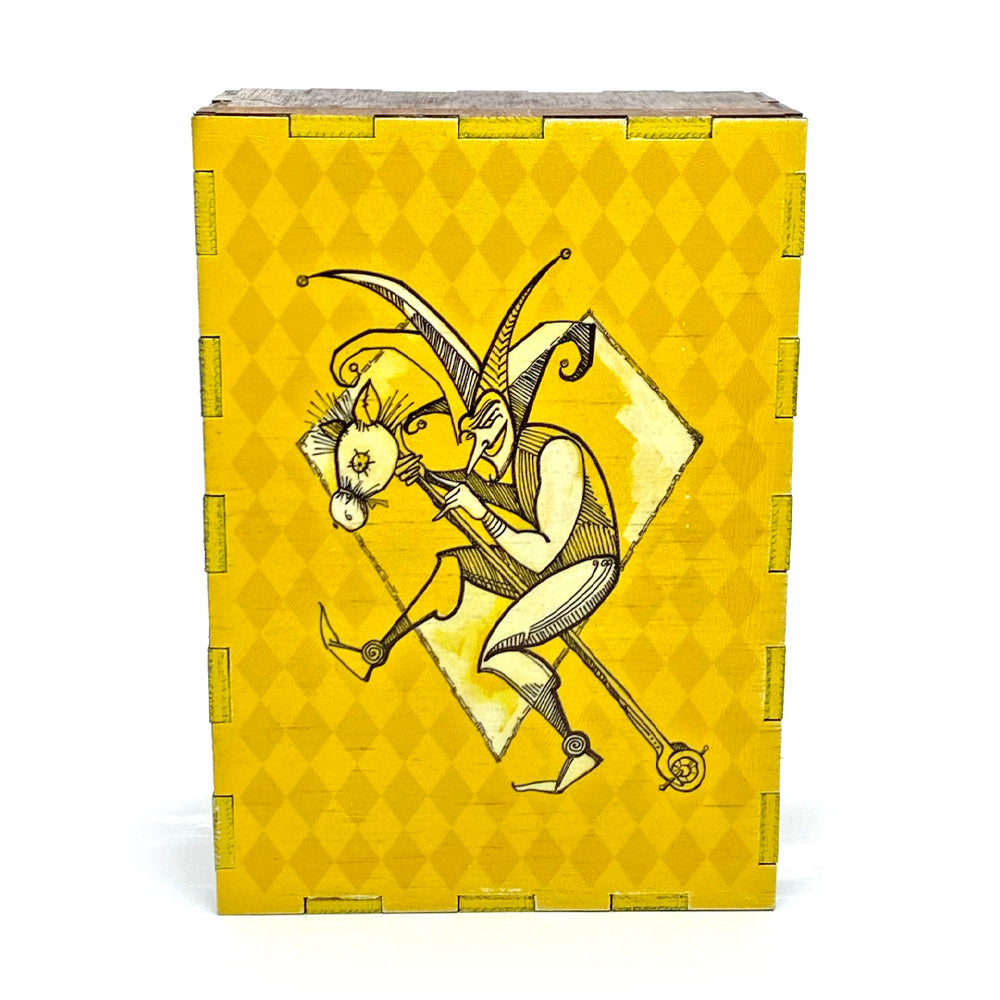 Wooden Box with Print Jester Lenormand