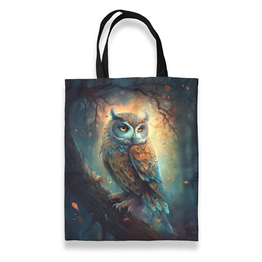 Canvas Tote Mysterious Wise Owl
