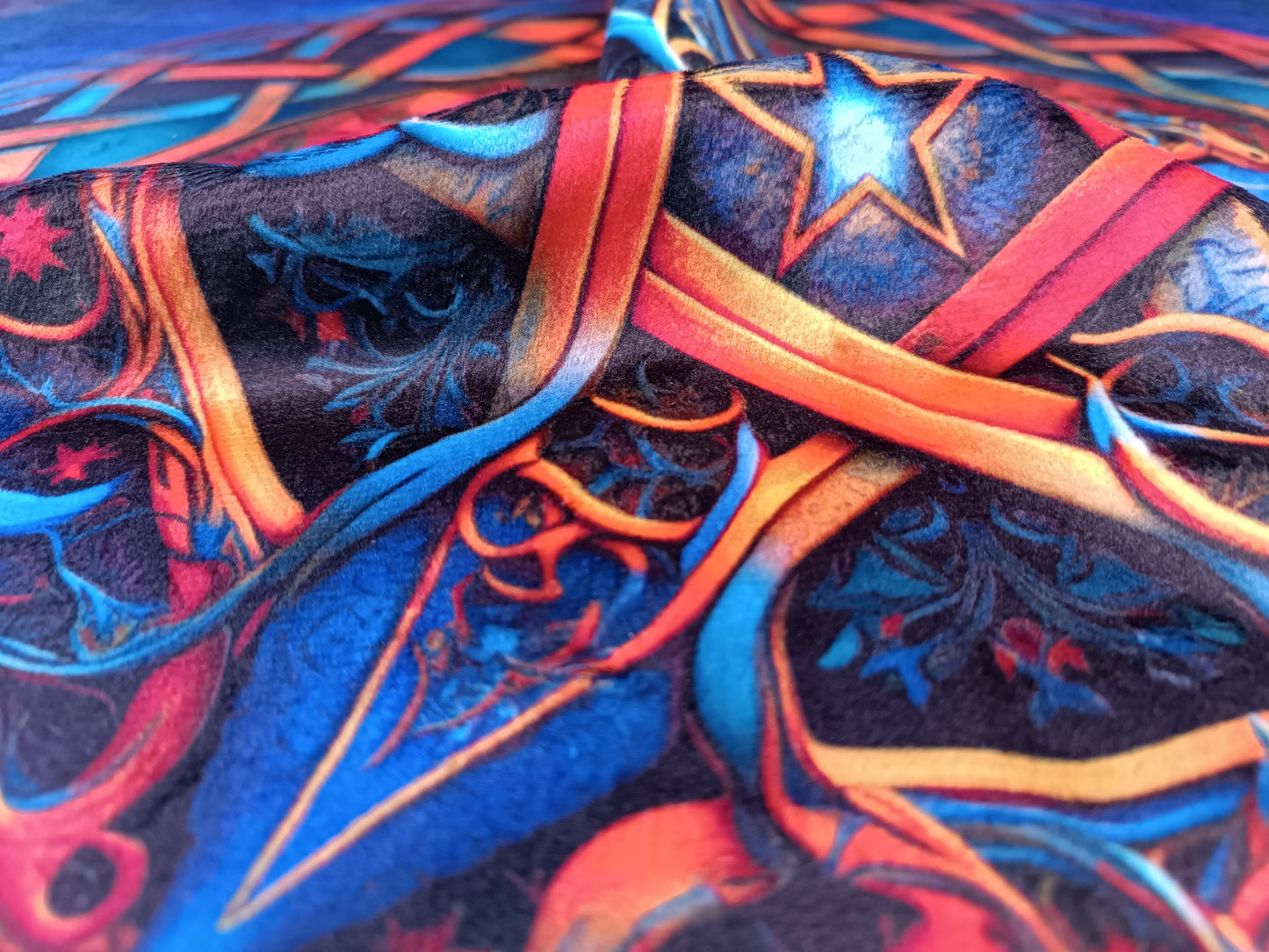 Altar Cloth Blue&Orange Pentagram