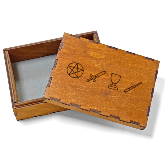 Wooden Box for Tarot Minimalistic