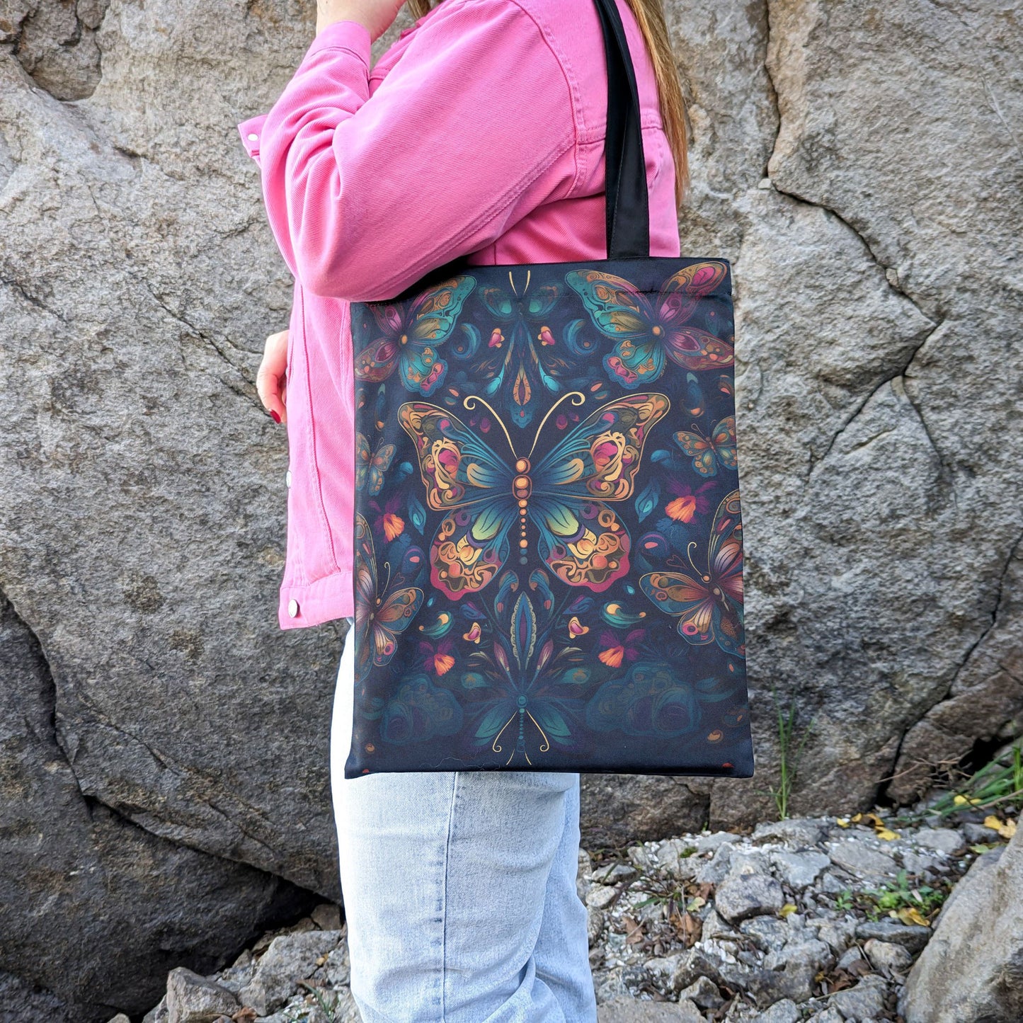 Canvas Tote Mysterious Butterflies
