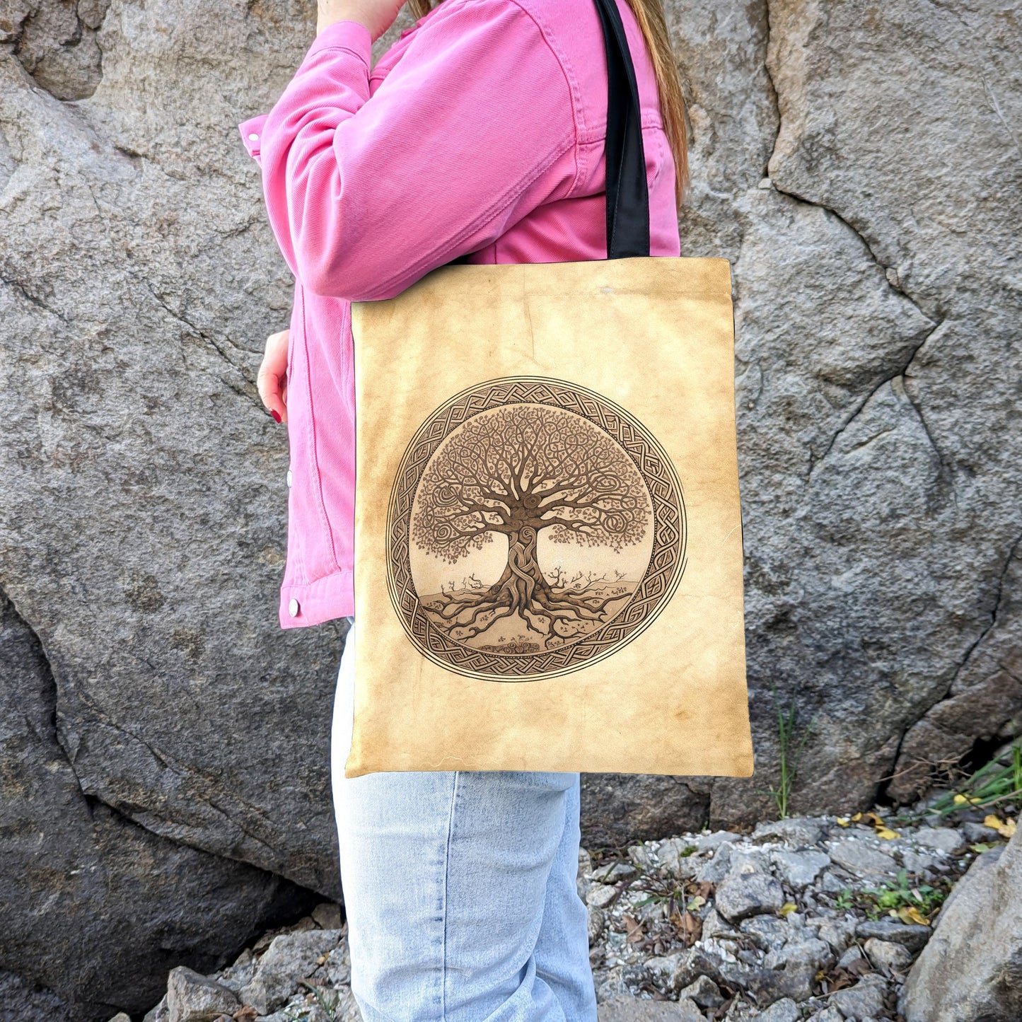Canvas Tote Mysterious Celtic Tree
