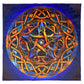 Altar Cloth Blue&Orange Pentagram