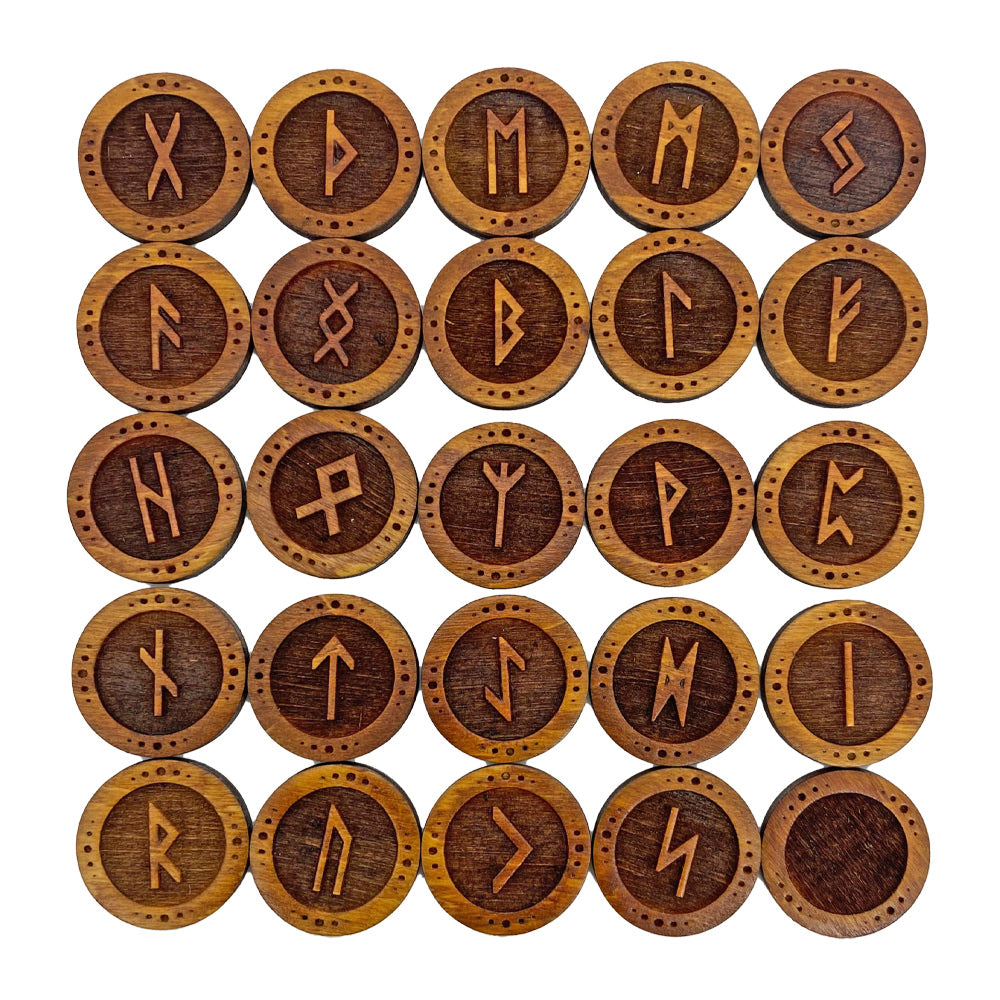 Circle Wooden Runes (dark background)