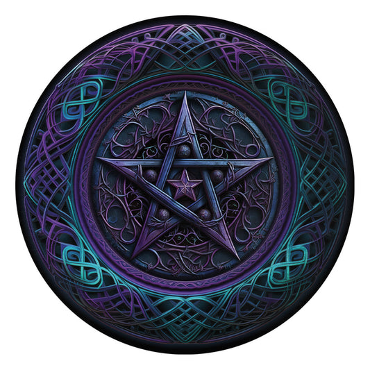 Altar Board Blue & Purple Pentacle