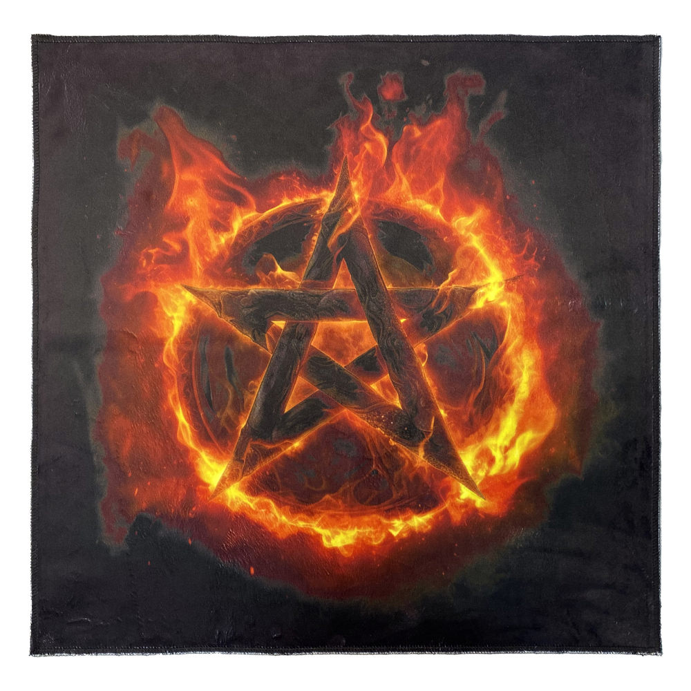 Altar Cloth Fiery Pentagram