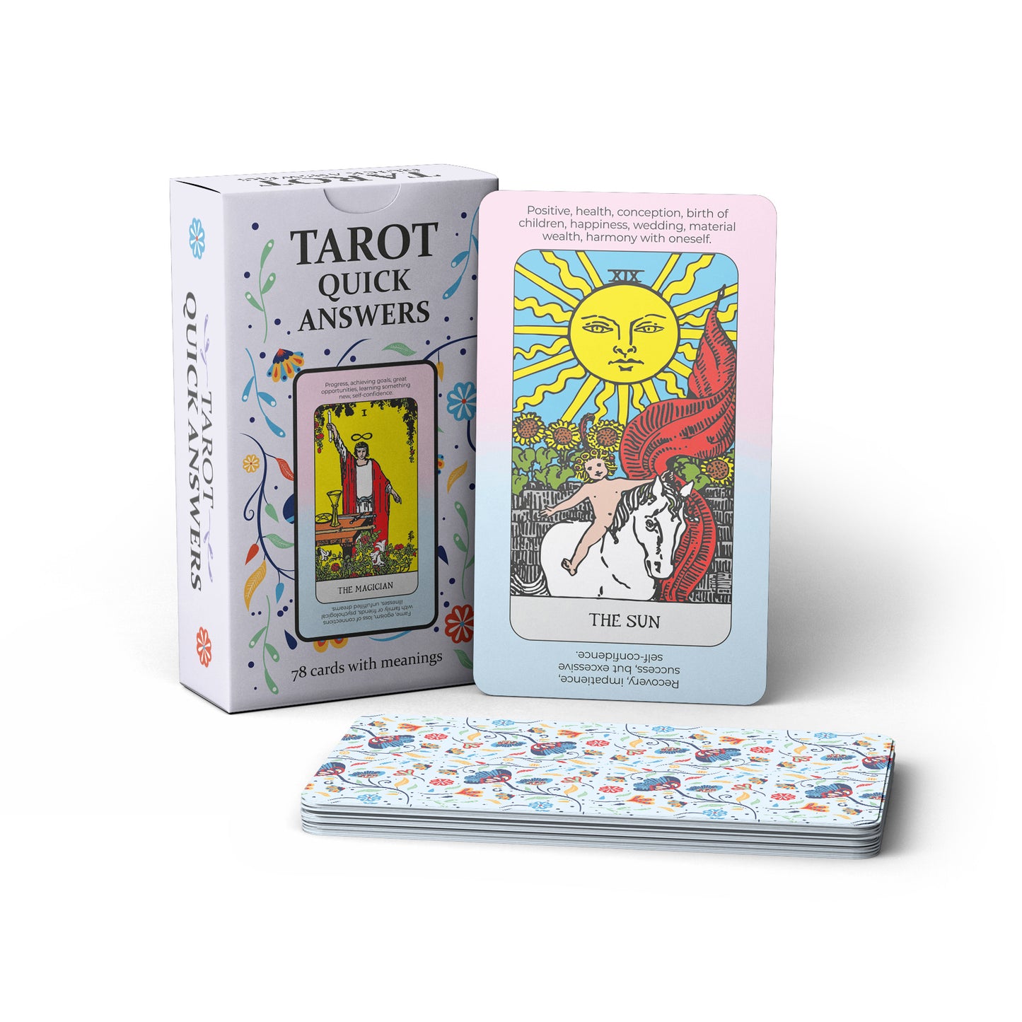 Tarot Quick Answers Deck – Tarot Cards with Meanings, Yes/No Guidance, Beginner Friendly